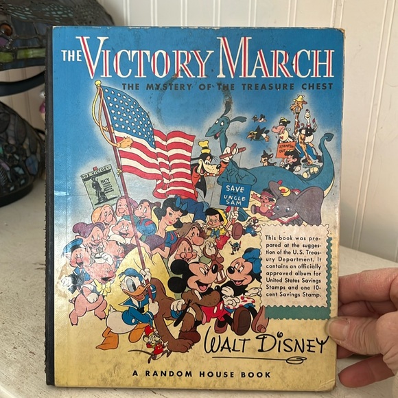 1942 Walt Disney Productions The Victory March WW2 moveable hardcover book - Picture 1 of 12